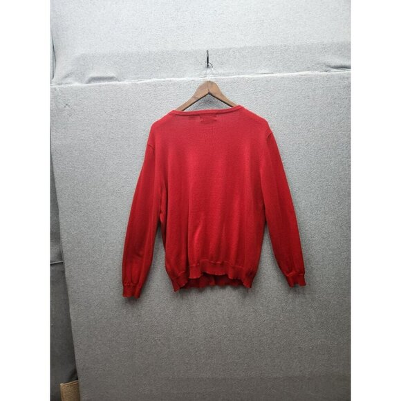 Alfred Dunner Red Cardigan With Floral Embroidery Womens Size L 60% Cotton 30% N - Picture 5 of 5